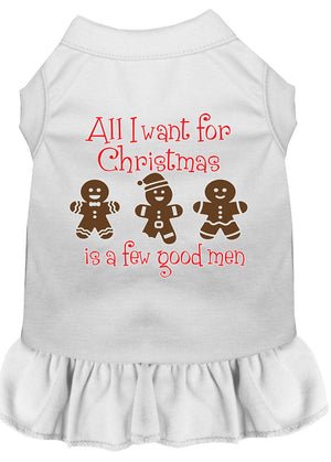 Christmas Pet Dog & Cat Dress Screen Printed, "All I Want For Christmas Is A Few Good Men"-7