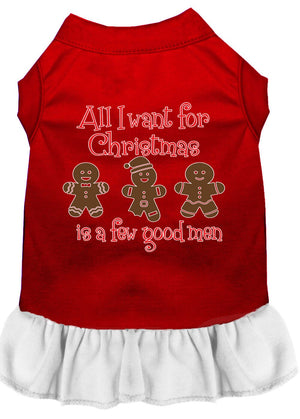 Christmas Pet Dog & Cat Dress Screen Printed, "All I Want For Christmas Is A Few Good Men"-4