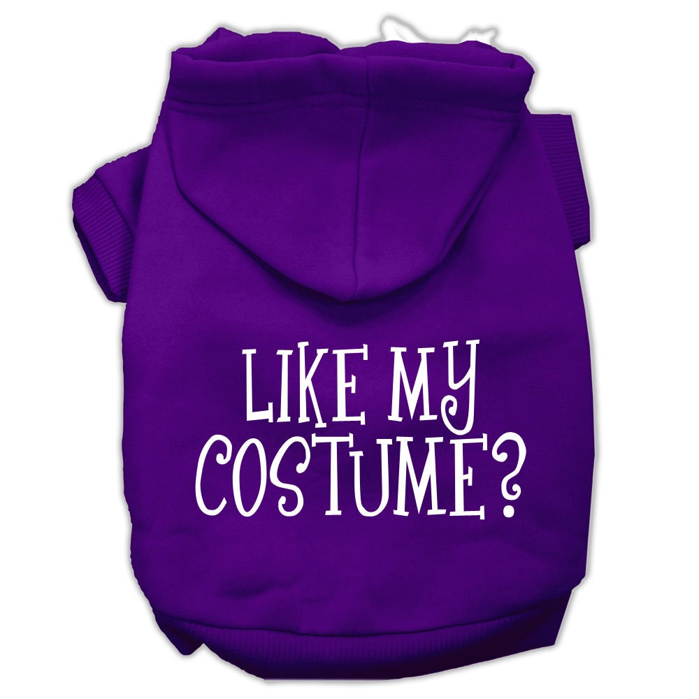 Halloween Pet, Dog & Cat Hoodie Screen Printed, "Like My Costume?"-4