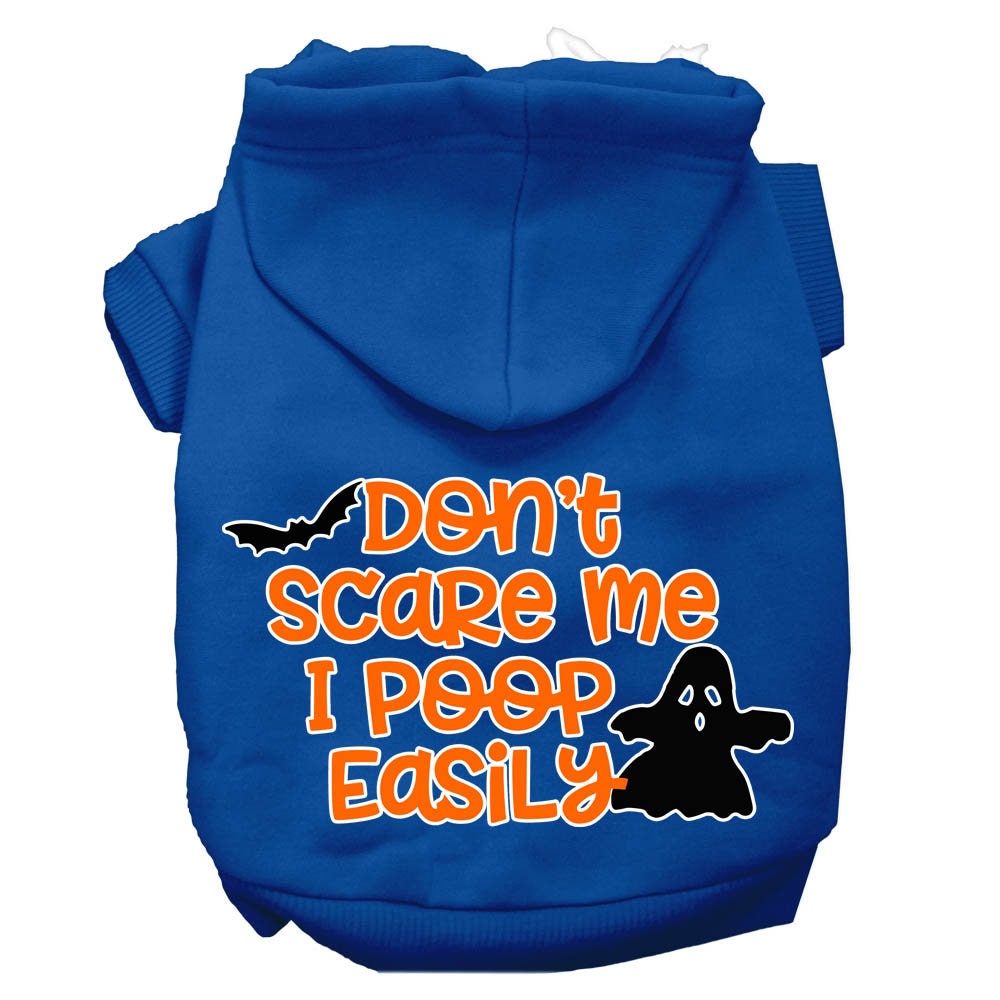 Halloween Pet, Dog & Cat Hoodie Screen Printed, "Don't Scare Me, I Poop Easily"-3