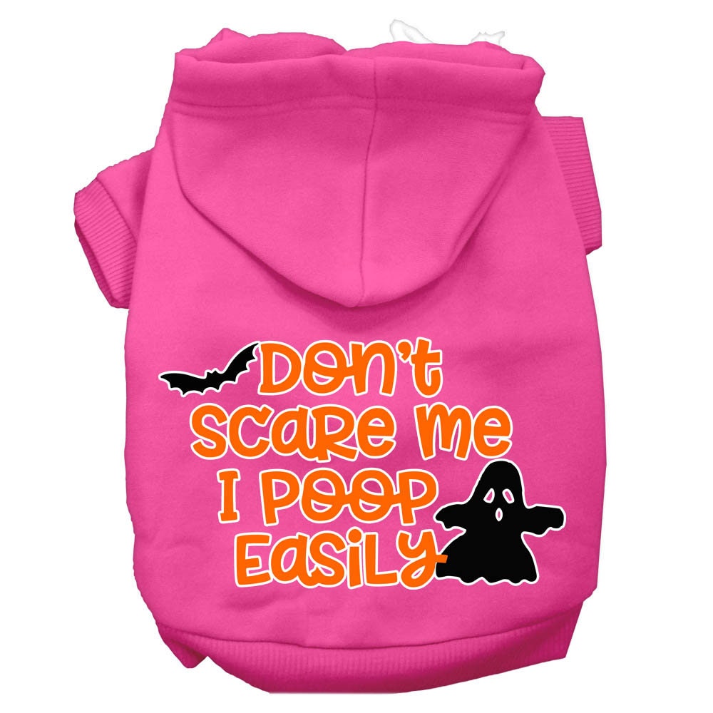 Halloween Pet, Dog & Cat Hoodie Screen Printed, "Don't Scare Me, I Poop Easily"-4