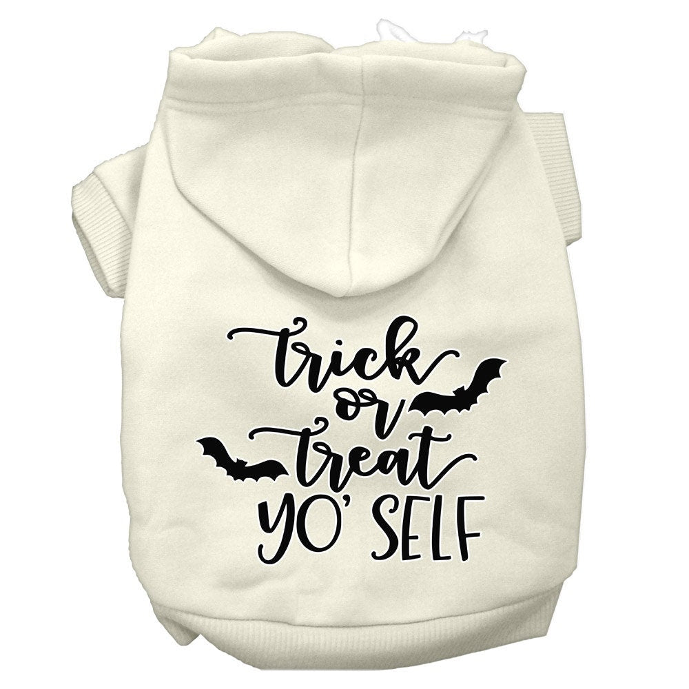 Halloween Pet, Dog & Cat Hoodie Screen Printed, "Trick Or Treat Yo' Self"-4