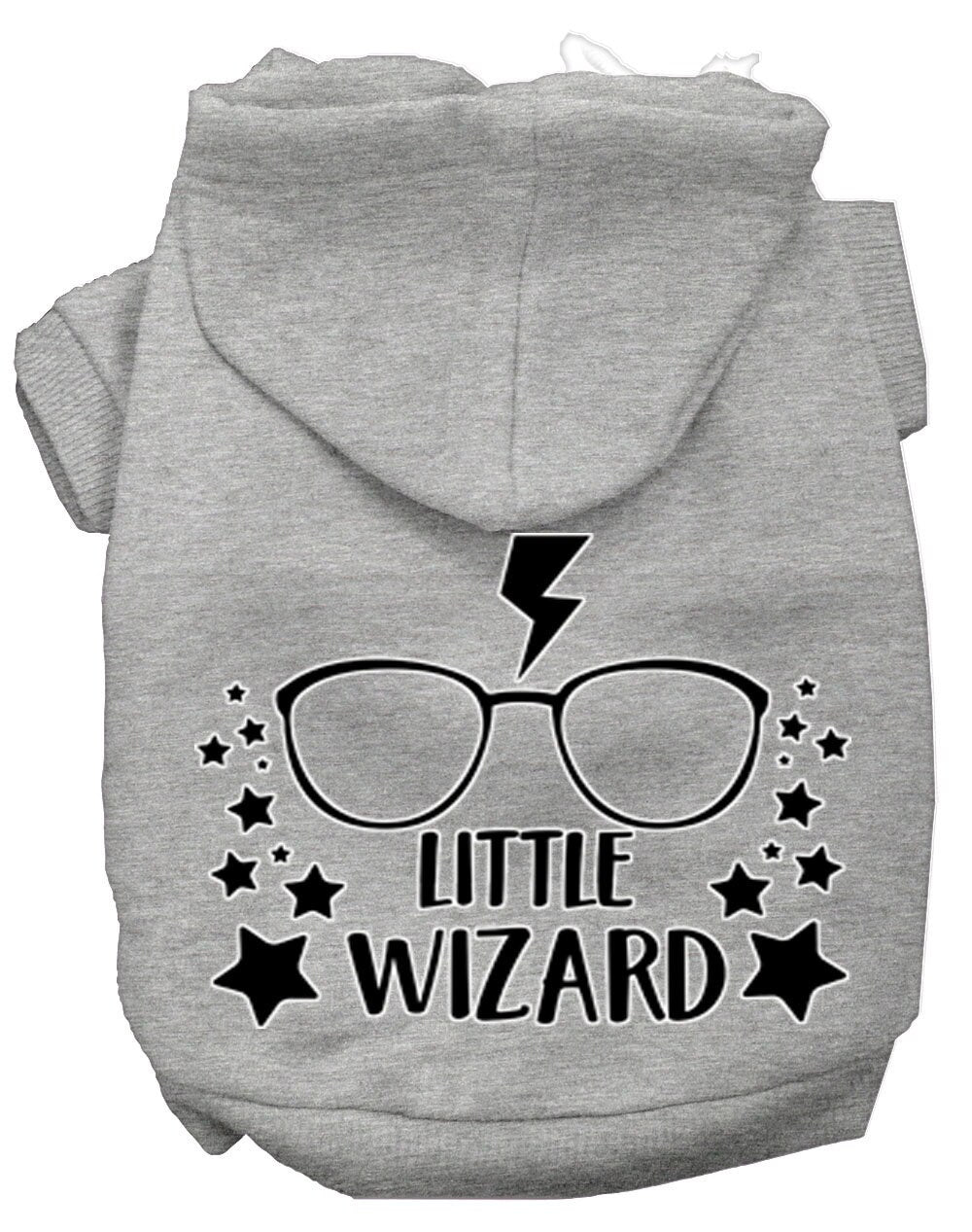 Pet Dog & Cat Hoodie Screen Printed, "Little Wizard"-4