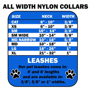 Pet Dog & Cat Nylon Collar or Leash, "Red, White and Cute"-1