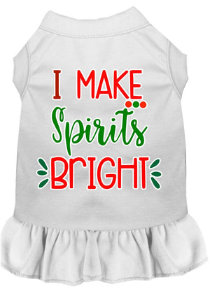 Christmas Pet Dog & Cat Dress Screen Printed, "I Make Spirits Bright"-10