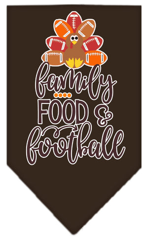 Pet and Dog Bandana Screen Printed, "Family, Food, & Football"-2