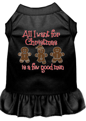 Christmas Pet Dog & Cat Dress Screen Printed, "All I Want For Christmas Is A Few Good Men"-2