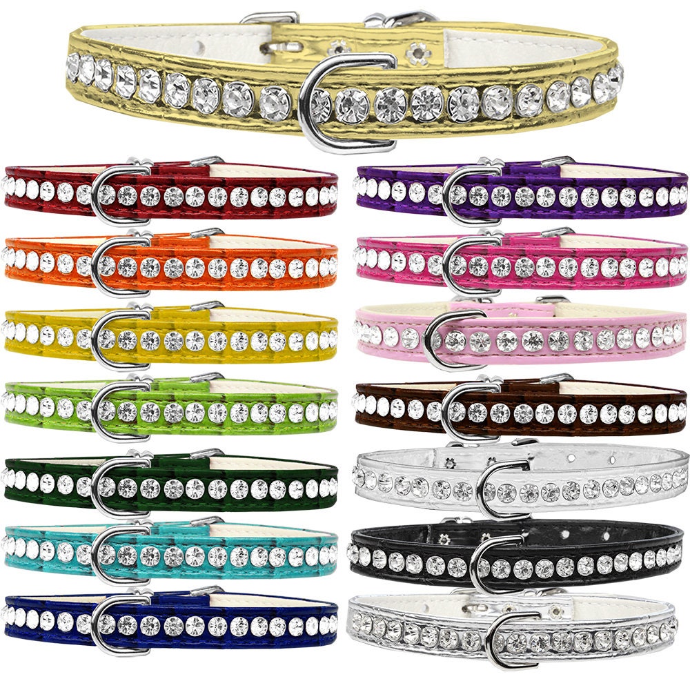 Dog, Puppy & Pet Designer Croc Collar, "Beverly Style"-0