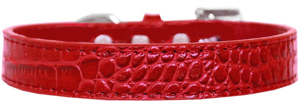 Dog, Puppy & Pet Designer Croc Collar, "Tulsa Plain 3/4" Wide"-3