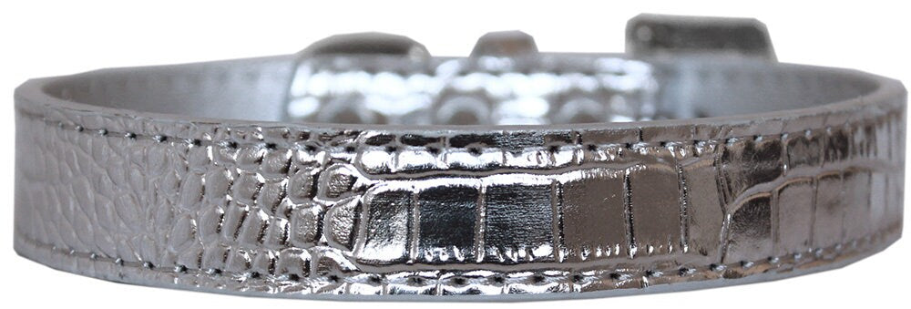 Dog, Puppy & Pet Designer Croc Collar, "Tulsa Plain 3/4" Wide"-4