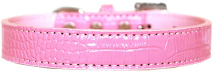 Dog, Puppy & Pet Designer Croc Collar, "Tulsa Plain 3/4" Wide"-2