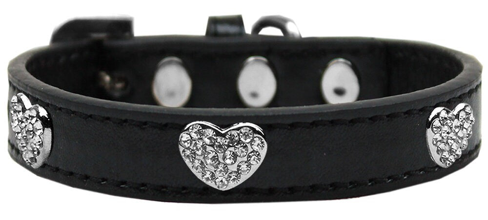 Dog, Puppy & Pet Premium Collar, "Clear Crystal Heart"-3