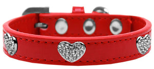 Dog, Puppy & Pet Premium Collar, "Clear Crystal Heart"-5