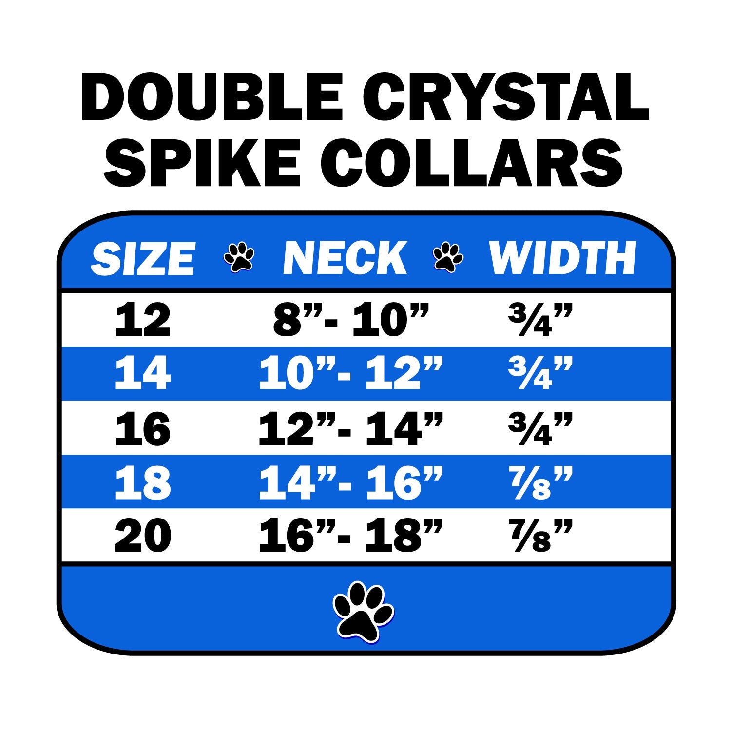 Dog, Puppy and Pet Ice Cream  Collar, "Double Crystal & Clear Spikes"-1