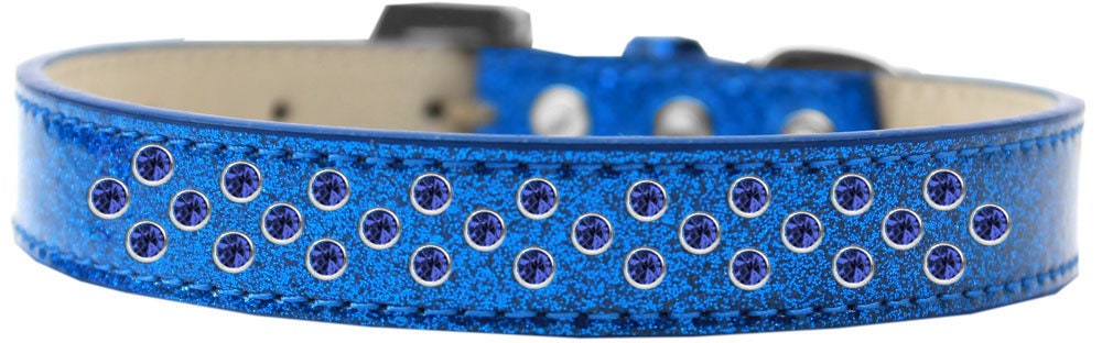 Dog, Puppy & Pet Ice Cream  Collar, "Blue Crystal Rimsets Sprinkles"-3