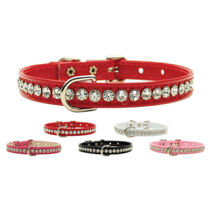 Dog, Puppy & Pet Collar, "Patent Jewel Beverly"-0