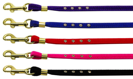 Dog, Puppy & Pet Leash, "Velvet 3/8" Inch Wide"-1