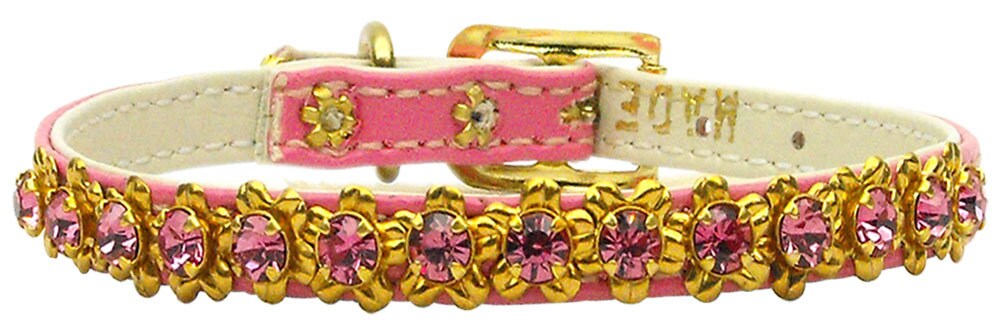 Dog, Puppy & Pet Collar, "Hampton Crystal Flower"-6