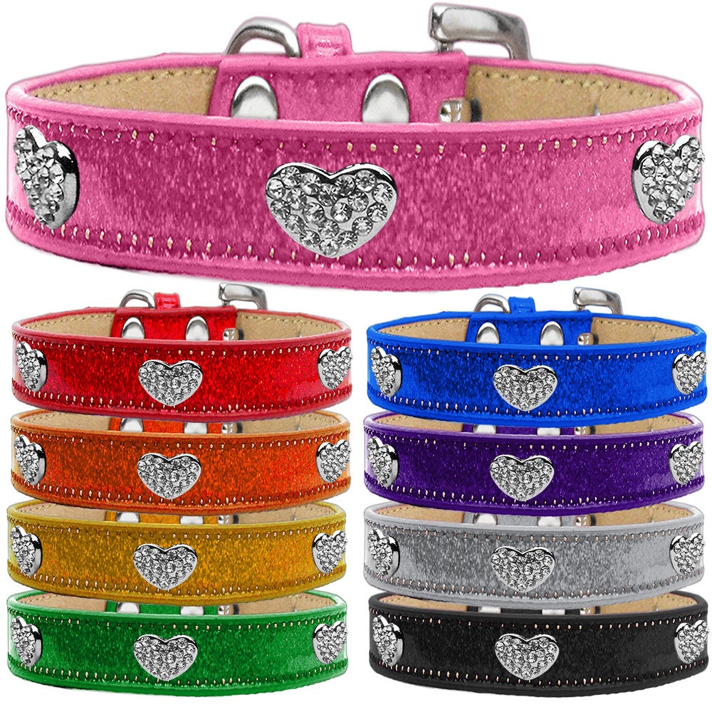 Dog, Puppy & Pet Ice Cream Collar, "Clear Crystal Heart"-0