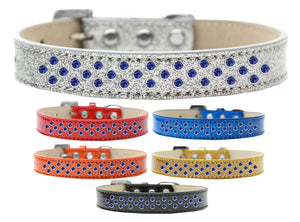 Dog, Puppy & Pet Ice Cream  Collar, "Blue Crystal Rimsets Sprinkles"-0