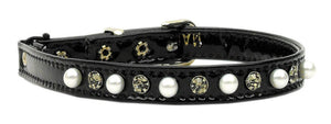 Cat Safety Collar, "Patent Jewel & Pearl"-3