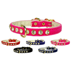 Dog, Puppy & Pet Collar, "#16 Crystal Velvet"-0