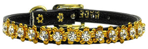 Dog, Puppy & Pet Collar, "Hampton Crystal Flower"-3