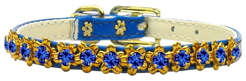 Dog, Puppy & Pet Collar, "Hampton Crystal Flower"-4