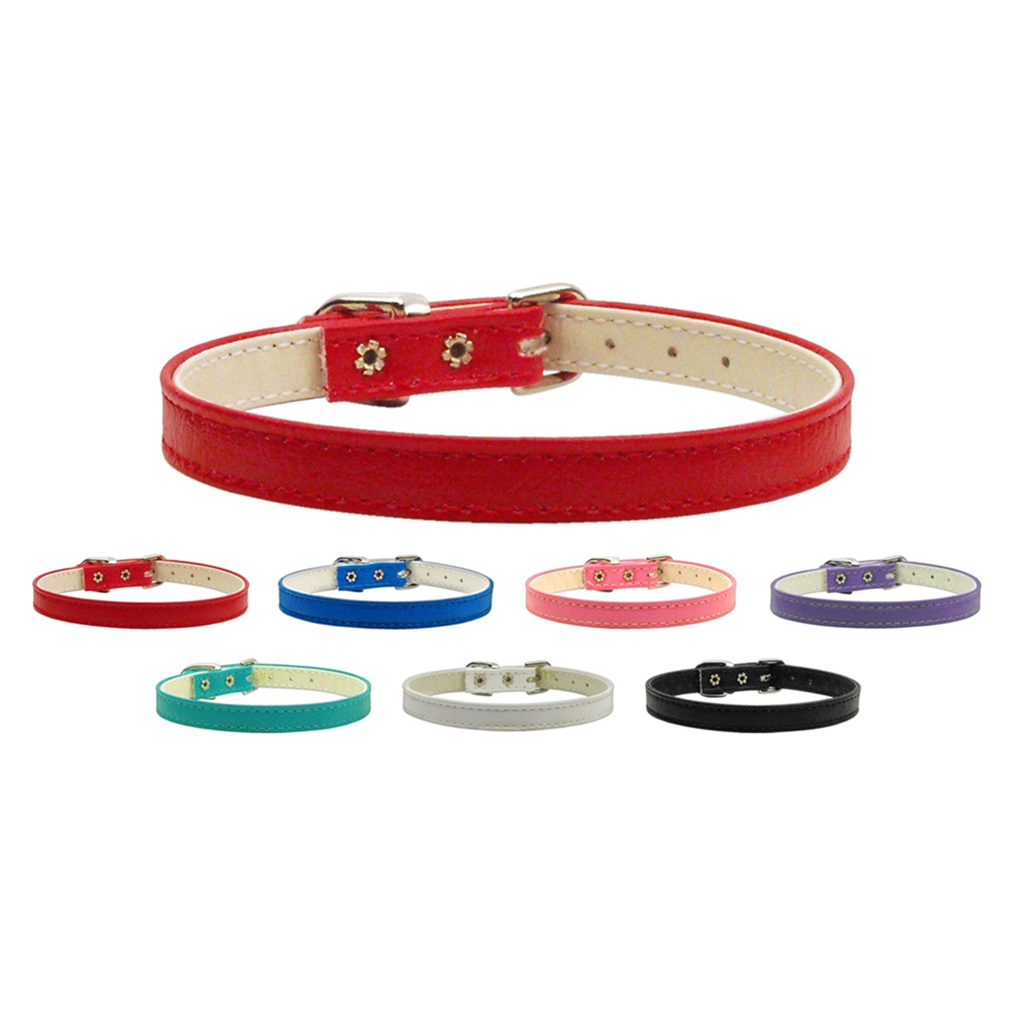 Dog, Puppy & Pet Plain Collar, "3/8" Wide"-0