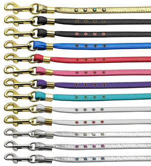 Dog, Puppy & Pet Leash, "Colored Crystal Rhinestones"-0