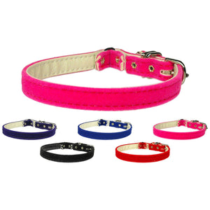 Premium Plain Cat Safety Collar, "Velvet, Blank"-0