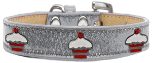 Christmas Dog, Puppy & Pet Widget Ice Cream Collar, "Red Cupcake"-3