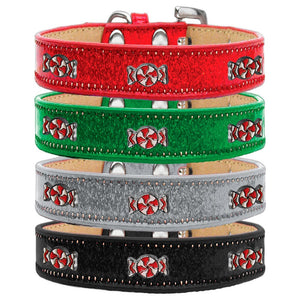 Christmas Dog, Puppy & Pet Widget Ice Cream Collar, "Peppermint"-0