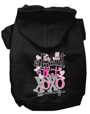 Pet, Dog & Cat Hoodie Screen Printed, "All About That XOXO"-2