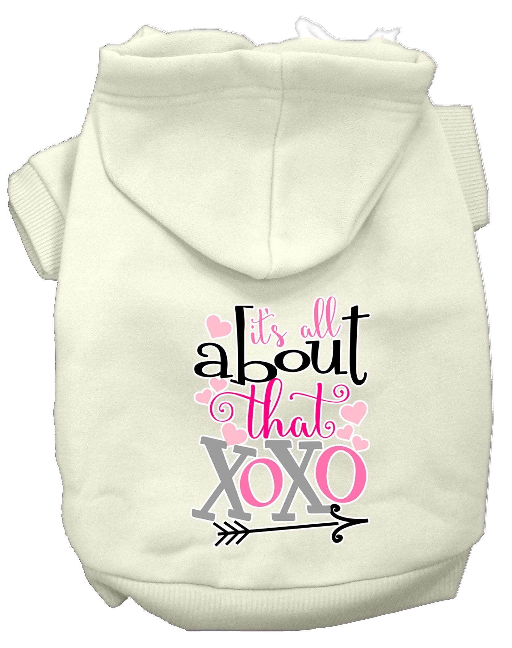 Pet, Dog & Cat Hoodie Screen Printed, "All About That XOXO"-8