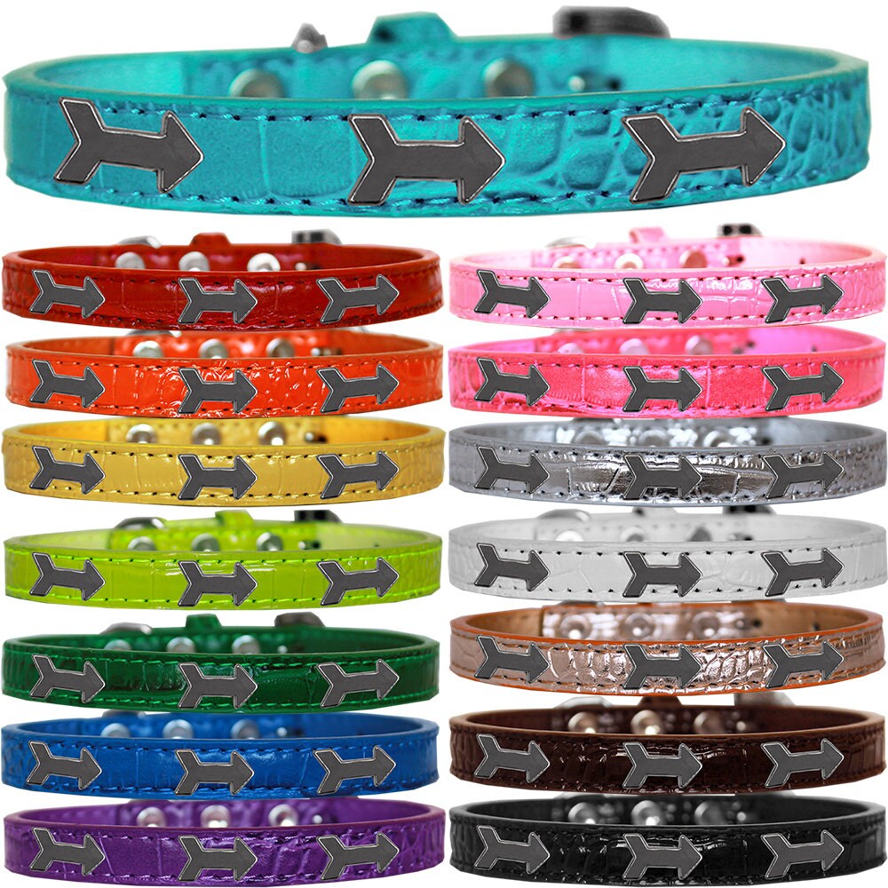 Dog, Puppy & Pet Designer Croc Widget Collar, "Arrows"-0