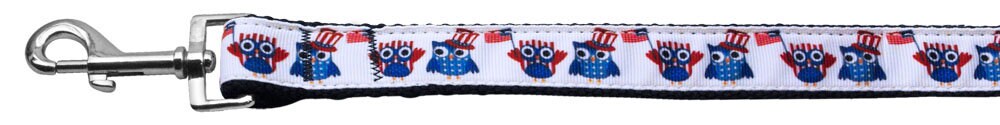 Pet Dog & Cat Nylon Collar or Leash, "American Owls"-3