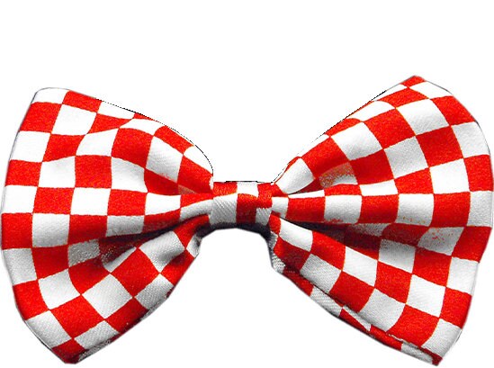 Pet, Dog and Cat Bow Ties, "Checkered" *Choose from Red or Black Checkered!*-1