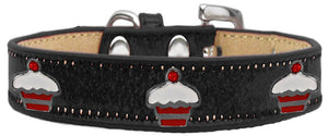 Christmas Dog, Puppy & Pet Widget Ice Cream Collar, "Red Cupcake"-2