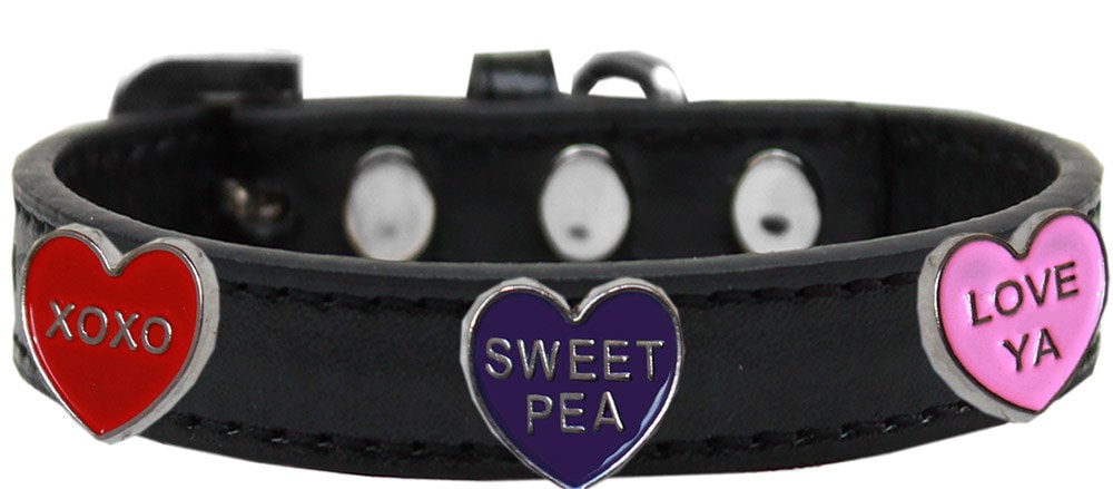 Dog, Puppy & Pet Widget Fashion Collar, "Conversation Hearts"-3