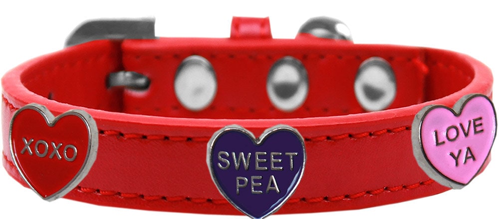 Dog, Puppy & Pet Widget Fashion Collar, "Conversation Hearts"-5