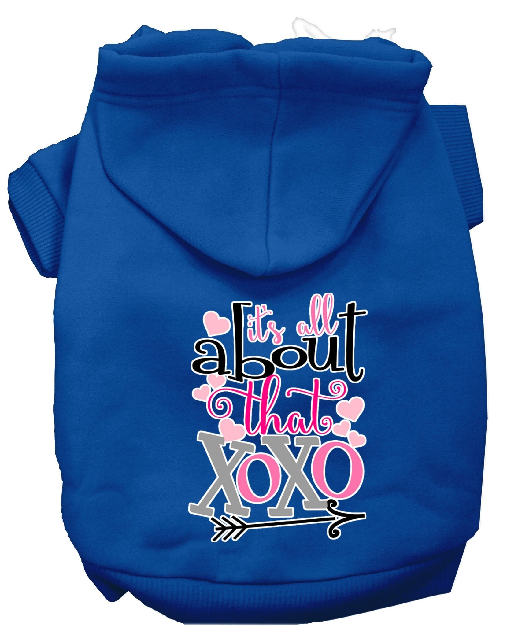 Pet, Dog & Cat Hoodie Screen Printed, "All About That XOXO"-3