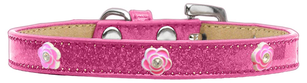 Dog, Puppy & Pet Widget Ice Cream Collar, "Bright Pink Rose"-4