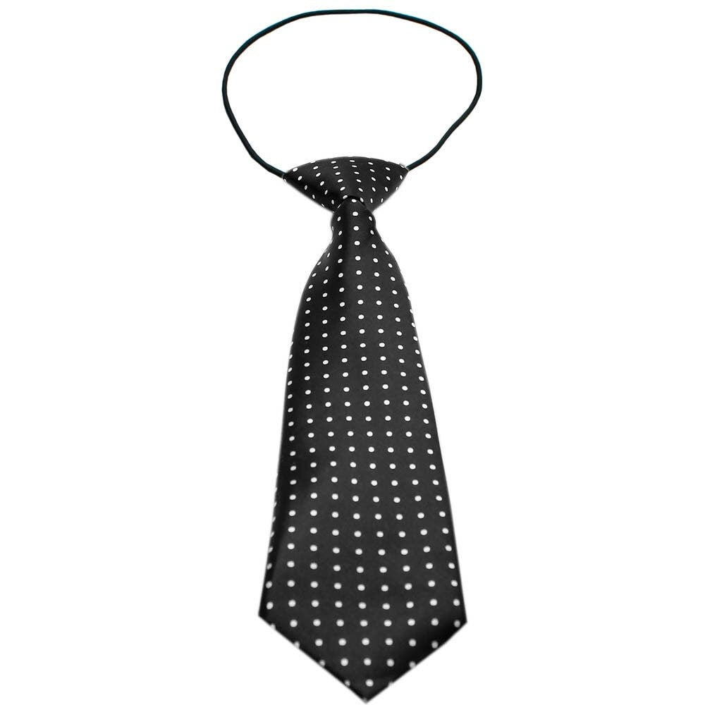 Big Dog Neck Ties, "Swiss Dot Black"-0