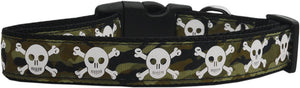 Pet Dog & Cat Nylon Collar or Leash, "Camo Skulls"-2