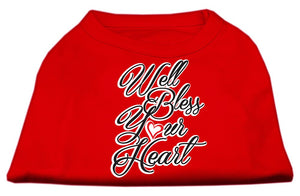 Pet Dog & Cat Shirt Screen Printed, "Well Bless Your Heart"-15