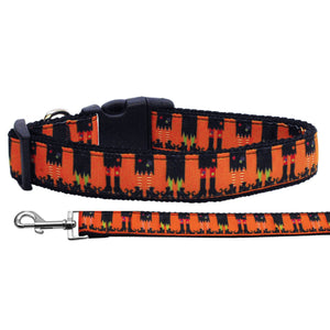 Halloween Pet Dog & Cat Nylon Collar or Leash, "Witches Brew"-0