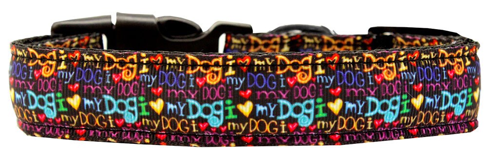 Pet Dog & Cat Nylon Collar or Leash, "I Love My Dog"-2