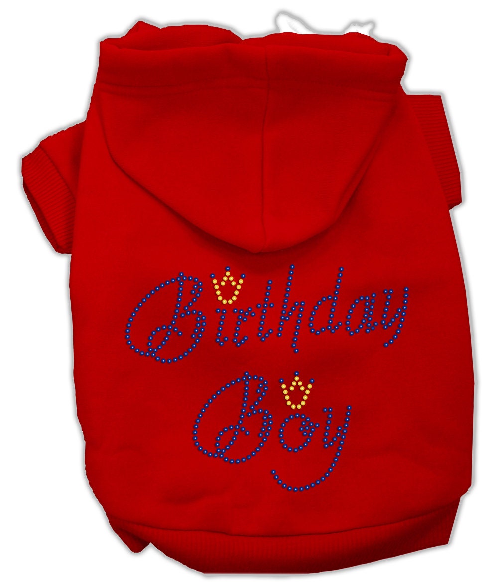 Birthday Pet Dog & Cat Hoodie Rhinestone, "Birthday Boy"-7