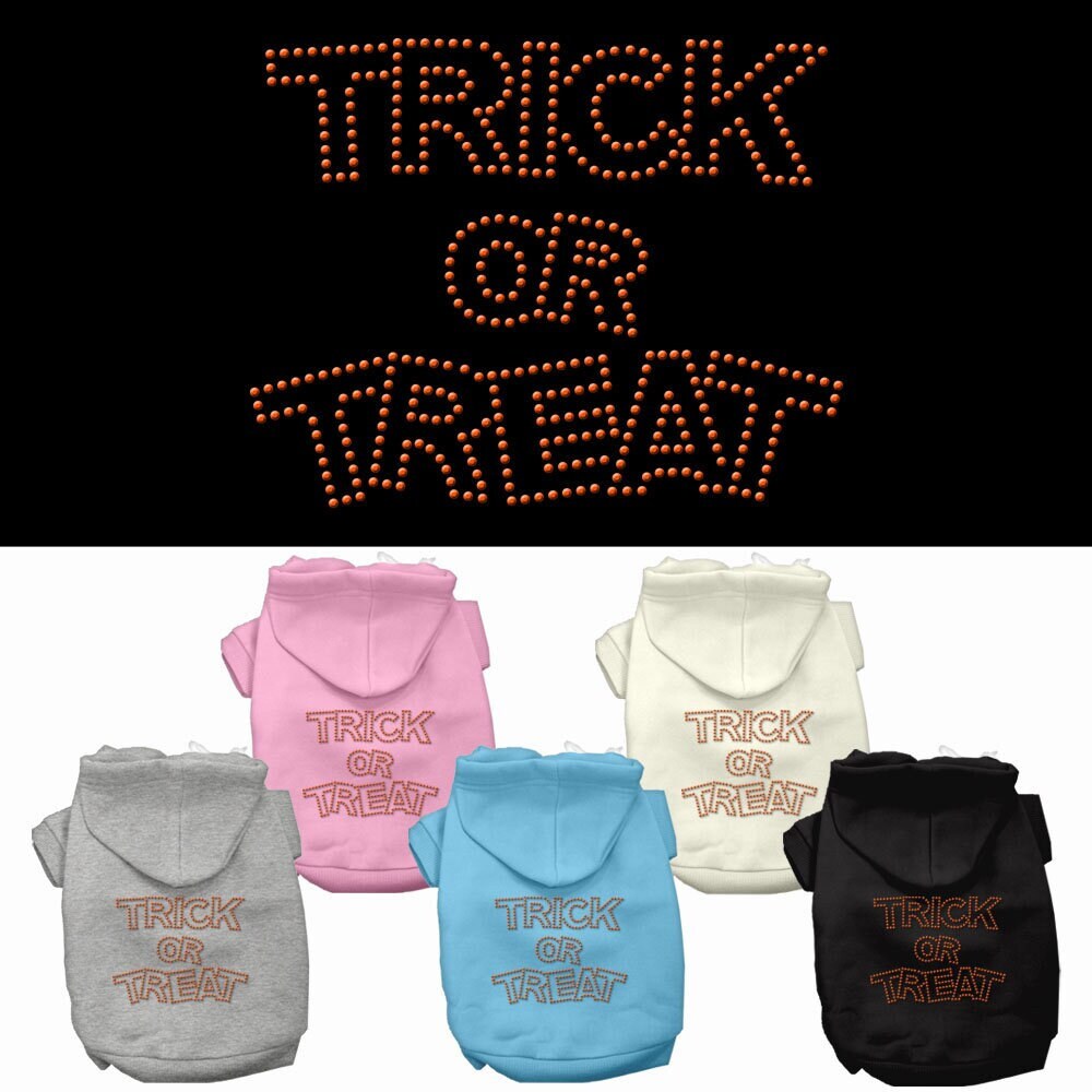 Halloween Pet Dog & Cat Hoodie Rhinestone, "Trick Or Treat"-0